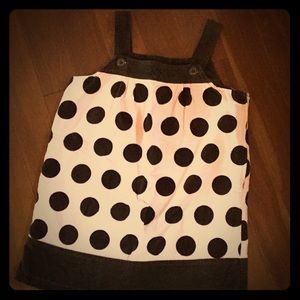 Pink & Brown Velvet Polka Dot Gymboree Romper